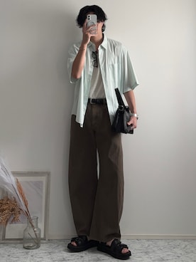 「Ray-Ban（レイバン）のアイテム」を使った、YUHEIさん（メンズ・178cm）の夏コーディネート