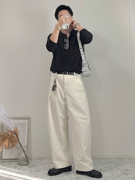 「アイテム（ベルト）」を使った、YUHEIさん（メンズ・178cm）の秋コーディネート