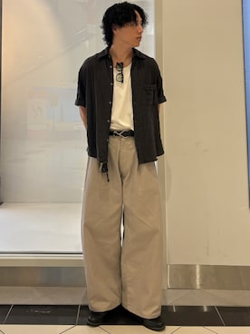 「アイテム（タンクトップ）」を使った、YUHEIさん（メンズ・178cm）の秋コーディネート