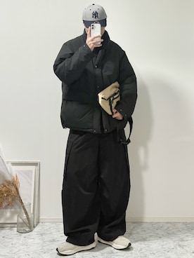 「アイテム（カーゴパンツ）」を使った、YUHEIさん（メンズ・178cm）の秋コーディネート