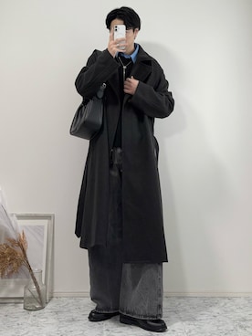 「アイテム（ハンドバッグ）」を使った、YUHEIさん（メンズ・178cm・20代）の冬コーディネート