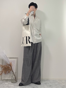 「アイテム（トートバッグ）」を使った、YUHEIさん（メンズ・178cm）の秋コーディネート