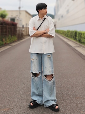 「アイテム（ブレスレット）」を使った、YUHEIさん（メンズ・178cm・20代）の夏コーディネート