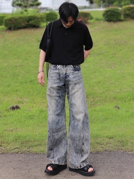 「アイテム（キーホルダー、ブラック系）」を使った、YUHEIさん（メンズ・178cm）の夏コーディネート