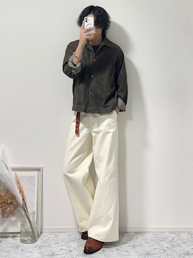 「CALLNE（カルネ）のアイテム」を使った、YUHEIさん（メンズ・178cm）の秋コーディネート