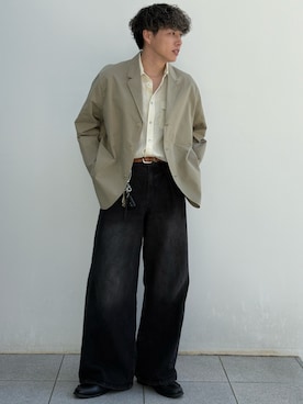 「selle glant（セレグランテ）のアイテム」を使った、YUHEIさん（メンズ・178cm）の春コーディネート