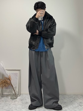 「アイテム（ブルゾン）」を使った、YUHEIさん（メンズ・178cm・20代）の秋コーディネート