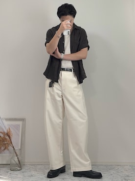 「アイテム（ブレスレット）」を使った、YUHEIさん（メンズ・178cm）の秋コーディネート
