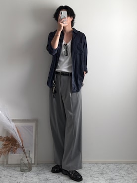 「アイテム（キーホルダー）」を使った、YUHEIさん（メンズ・178cm）の秋コーディネート