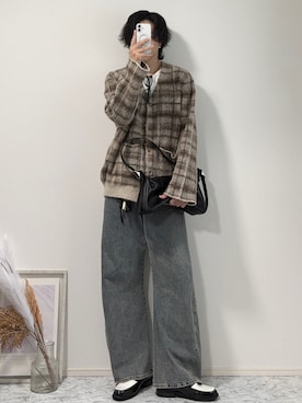 「LASSU&FRISS（ラスアンドフリス）のクラシックローファー（ローファー、ブラック系）」を使った、YUHEIさん（メンズ・178cm）の秋コーディネート