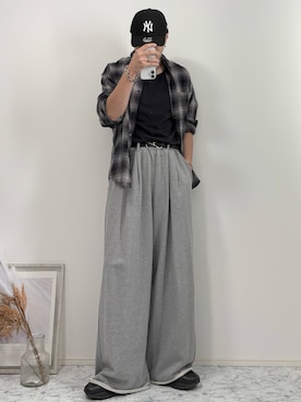 「アイテム（スウェットパンツ）」を使った、YUHEIさん（骨格ナチュラル・メンズ・178cm）の夏コーディネート