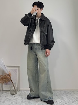 「アイテム（キーホルダー）」を使った、YUHEIさん（メンズ・178cm）の秋コーディネート