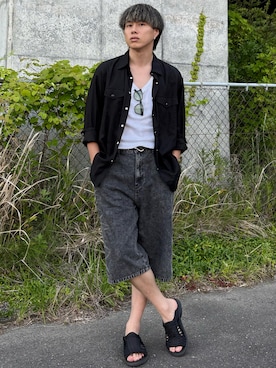 「Starting Over（スターティングオーバー）のアイテム」を使った、YUHEIさん（メンズ・178cm）の夏コーディネート