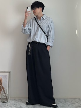 「INTER FACTORY（インターファクトリー）のアイテム」を使った、YUHEIさん（メンズ・178cm）の春コーディネート