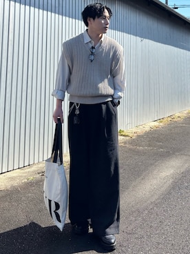 「SINSS（シンス）のアイテム」を使った、YUHEIさん（メンズ・178cm）の春コーディネート