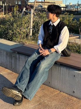 「アイテム（財布/小物）」を使った、YUHEIさん（メンズ・178cm）の冬コーディネート