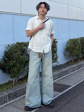 「LIDNM（リドム）のアイテム」を使った、YUHEIさん（メンズ・178cm）の夏コーディネート