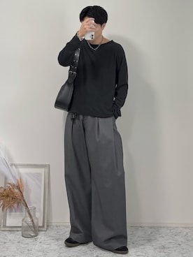 「アイテム（キーホルダー）」を使った、YUHEIさん（メンズ・178cm）の秋コーディネート