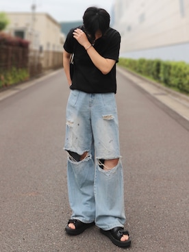 「アイテム（バングル/リストバンド）」を使った、YUHEIさん（メンズ・178cm）の秋コーディネート