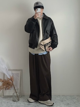 「アイテム（ジャケット/アウター）」を使った、YUHEIさん（メンズ・178cm）の冬コーディネート