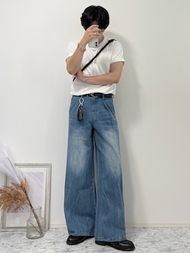 「LASSU&FRISS（ラスアンドフリス）のクラシックローファー（ローファー）」を使った、YUHEIさん（メンズ・178cm・20代）の夏コーディネート