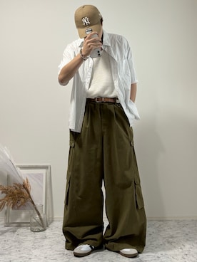 「アイテム（カーゴパンツ）」を使った、YUHEIさん（メンズ・178cm・20代）の夏コーディネート