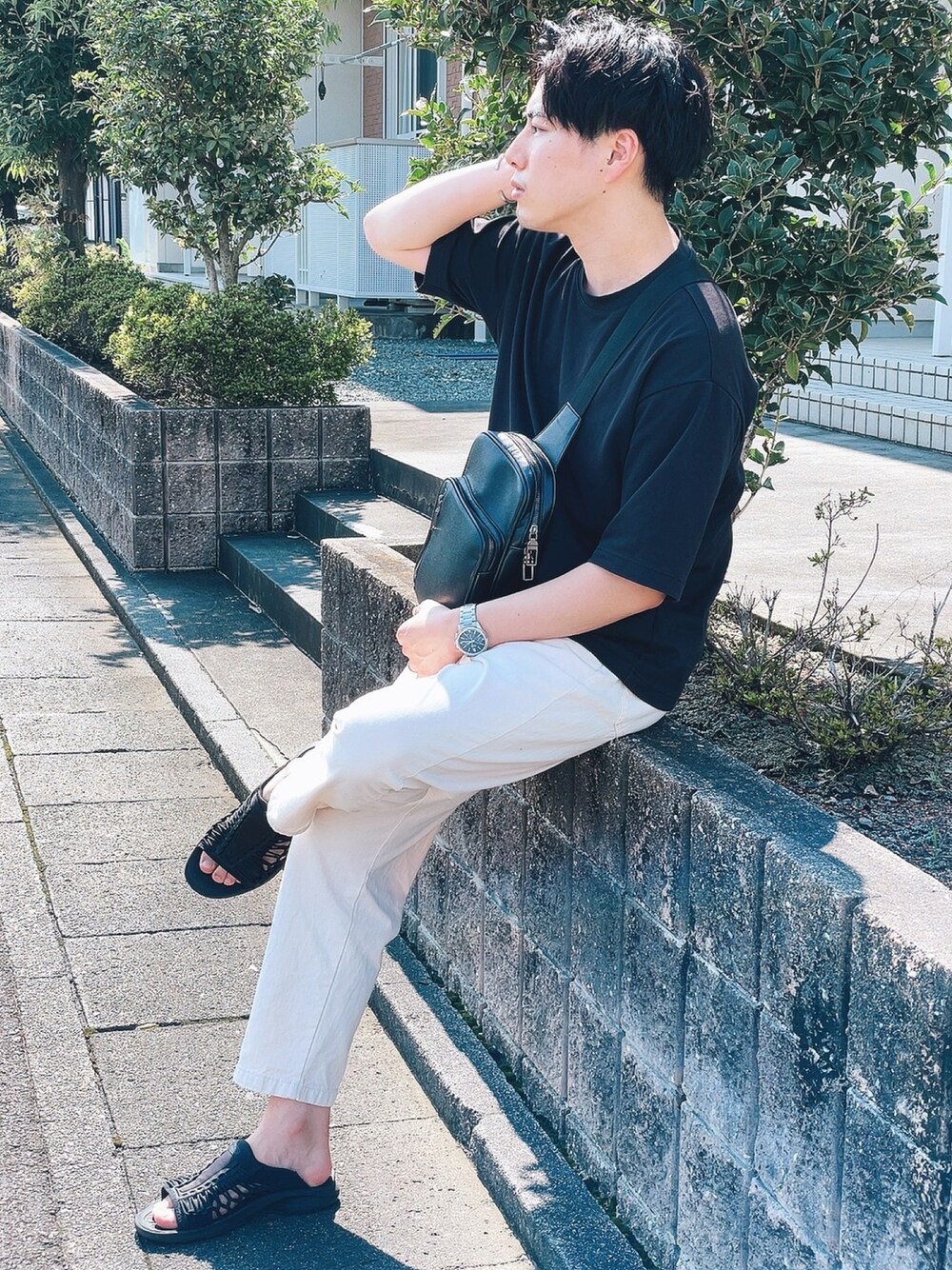 GU（ジーユー）の「デニムシェフパンツ(セットアップ可能)（その他