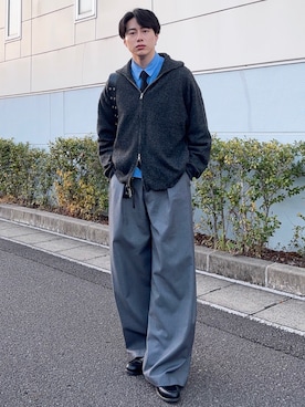 「アイテム（バッグ）」を使った、YUHEIさん（メンズ・178cm・20代）の冬コーディネート