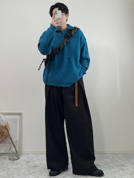 「アイテム（ローファー）」を使った、YUHEIさん（メンズ・178cm）の冬コーディネート