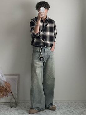 「GU（ジーユー）のアイテム」を使った、YUHEIさん（メンズ・178cm）の春コーディネート