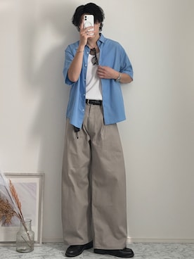 「Ray-Ban（レイバン）のアイテム」を使った、YUHEIさん（メンズ・178cm）の夏コーディネート