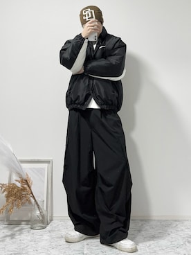 「アイテム（ナイロンジャケット）」を使った、YUHEIさん（メンズ・178cm）の秋コーディネート