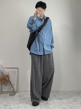 「アイテム（スラックス）」を使った、YUHEIさん（メンズ・178cm・20代）の秋コーディネート