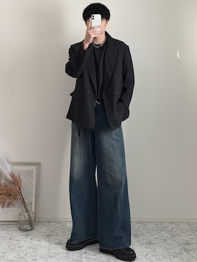 「INTER FACTORY（インターファクトリー）のアイテム」を使った、YUHEIさん（メンズ・178cm）の春コーディネート