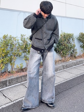 「アイテム（キーホルダー）」を使った、YUHEIさん（メンズ・178cm）の秋コーディネート