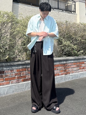 「アイテム（バングル/リストバンド）」を使った、YUHEIさん（メンズ・178cm）の秋コーディネート