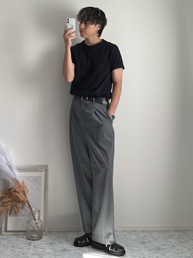 「SELLE GLANT（セレグランテ）のアイテム」を使った、YUHEIさん（メンズ・178cm）の夏コーディネート