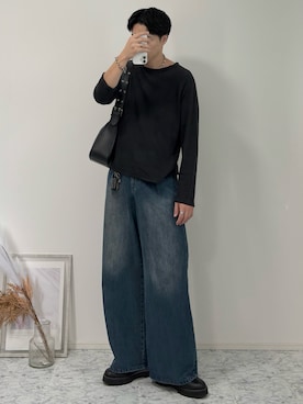「アイテム（ネックレス）」を使った、YUHEIさん（メンズ・178cm）の秋コーディネート