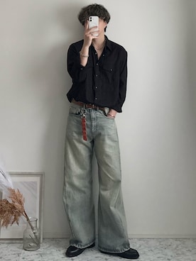 「アイテム（トップス）」を使った、YUHEIさん（メンズ・178cm）の春コーディネート