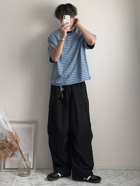 「SINSS（シンス）のアイテム」を使った、YUHEIさん（メンズ・178cm）の夏コーディネート
