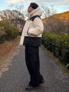 「FIRST DOWN（ファーストダウン）のアイテム（ダウンジャケット/コート）」を使った、YUHEIさん（メンズ・178cm）の冬コーディネート