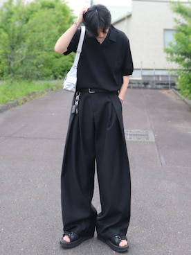 「アイテム（ポロシャツ）」を使った、YUHEIさん（メンズ・178cm）の秋コーディネート