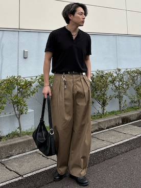 「INTER FACTORY（インターファクトリー）のアイテム」を使った、YUHEIさん（メンズ・178cm）の夏コーディネート