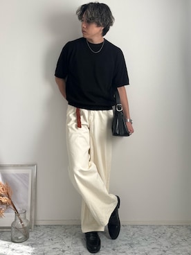 「LIDNM（リドム）のアイテム」を使った、YUHEIさん（メンズ・178cm）の夏コーディネート