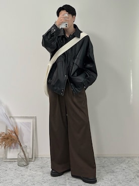 「アイテム（ブレスレット）」を使った、YUHEIさん（メンズ・178cm）の秋コーディネート