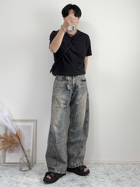 「アイテム（キーホルダー）」を使った、YUHEIさん（メンズ・178cm）の秋コーディネート