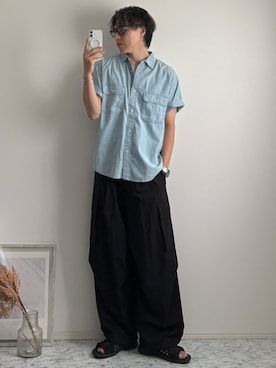 「LURAKU（ルラク）のアイテム（ネックレス）」を使った、YUHEIさん（メンズ・178cm）の夏コーディネート
