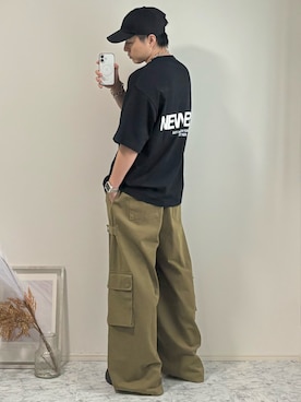 「アイテム（カーゴパンツ）」を使った、YUHEIさん（メンズ・178cm・20代）の夏コーディネート
