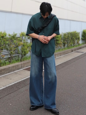 「LASSU&FRISS（ラスアンドフリス）のクラシックローファー（ローファー）」を使った、YUHEIさん（メンズ・178cm）の夏コーディネート