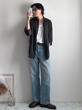 「glabella（グラベラ）のアイテム」を使った、YUHEIさん（メンズ・178cm）の秋コーディネート
